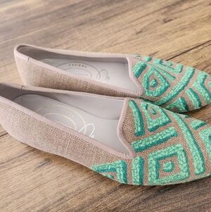 Stubbs & Wootton Private Collection Loafers Flats Shoes Size 8.5 Green